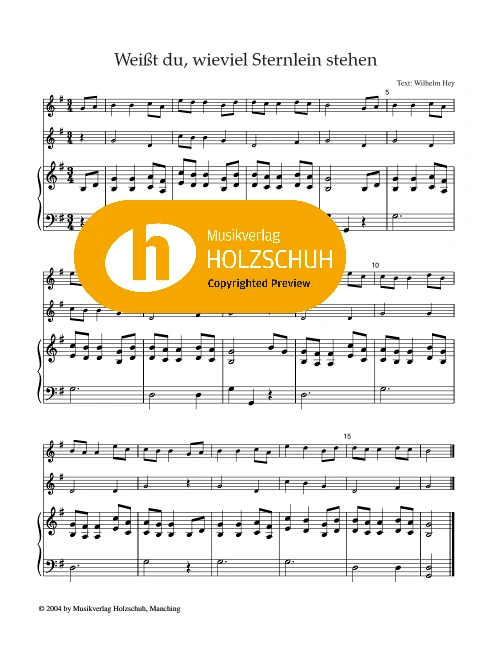 Weißt du, wieviel Sternlein stehen